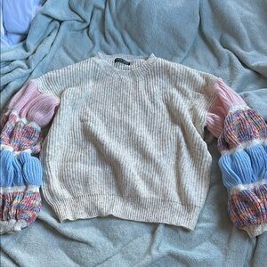 Multicolor Sleeve Sweater